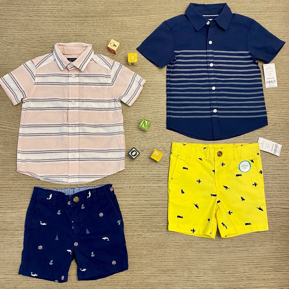 Pink & Navy Summer Capsule Wardrobe Collection 2T.